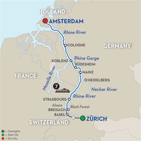 Rhine River Map