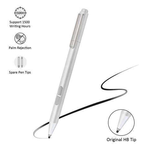 Buy UogicPen for Microsoft Surface, Palm Rejection, 1024 Levels Pressure, Flex & Soft HB Nib ...