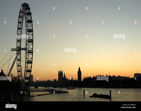 The London Eye at Sunset Stock Photo - Alamy