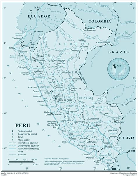 Large detailed map of Peru with all cities. Peru large detailed map ...