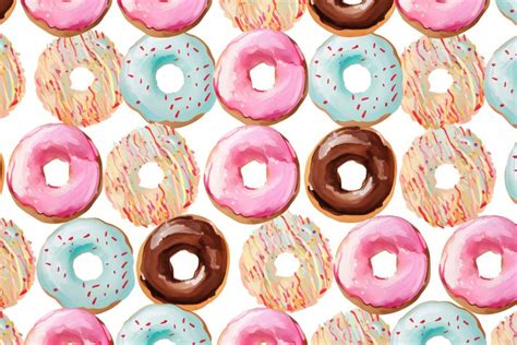 Donut pattern backgrounds dessert food. | Free Photo Illustration - rawpixel