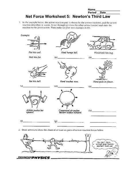 Net Force Particle Model Worksheet 5 Answer Key