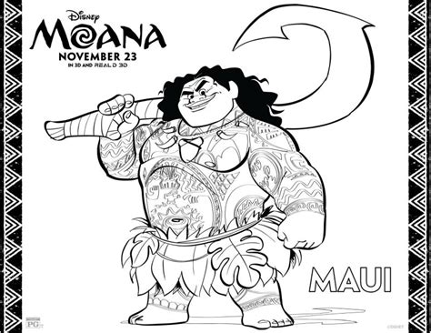 Disney Moana Maui Coloring Page | Mama Likes This