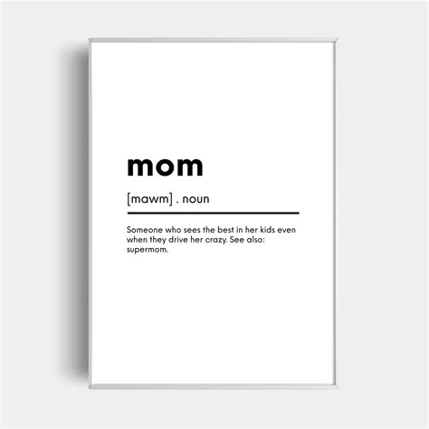 Mom Definition Poster – PDF Posters