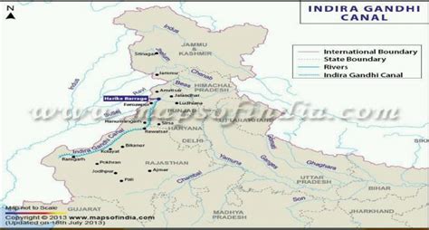 The Indira Gandhi Canal originates near toa) Chenab and Sutlej ...