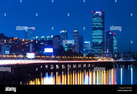 Seoul skyline at night Stock Photo - Alamy