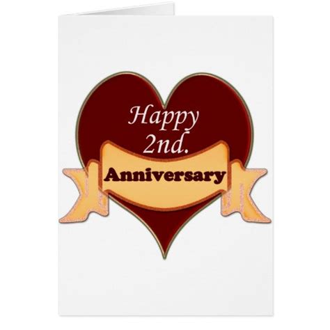 Happy 2nd. Anniversary Cards | Zazzle