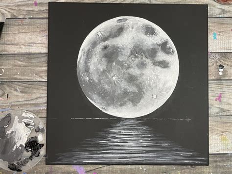 Realistic Moon Painting