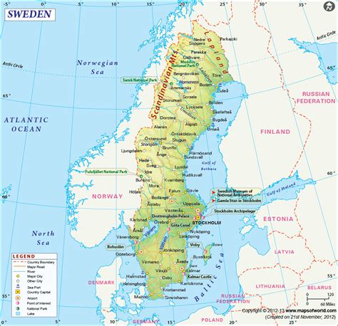 New Big and Beautiful Map of Sweden