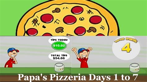 Papa's Pizzeria Days 1 to 7 From Poki | Fun Game of Making Pizza - YouTube