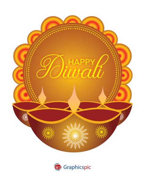 Illustration of diya on Happy Diwali Holiday background for light festival - free vector ...