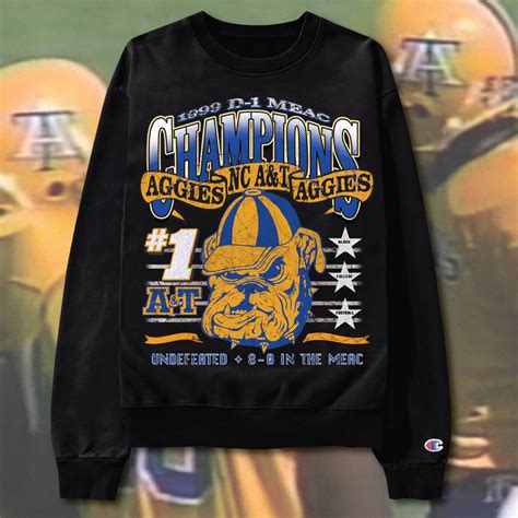 Vintage MEAC Champions Crewneck Sweatshirt - North Carolina A&T [NCAT ...