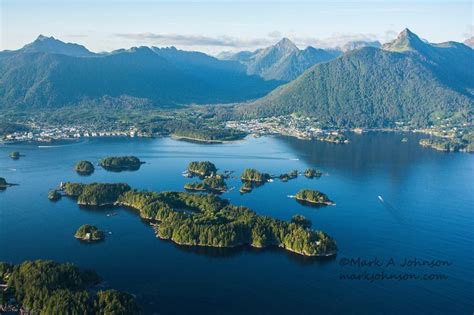 Aerial view of Sitka, Baranof Island, Alexander Archipelago, Southeast ...