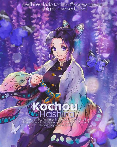 an anime character with butterfly wings on her back and the words koho hashi written in