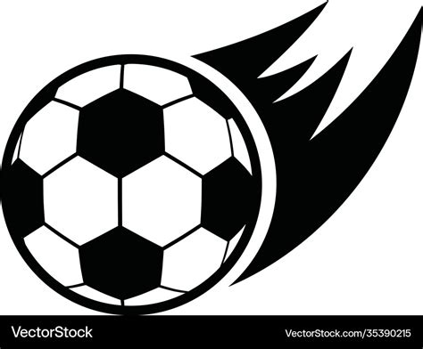 Soccer football logo icon with swoosh design Vector Image