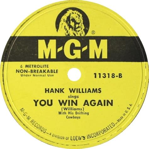 Hank Williams – You Win Again Lyrics | Genius Lyrics