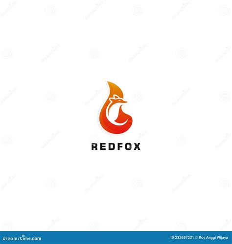 Red Fox Logo Design Template Stock Vector - Illustration of element ...