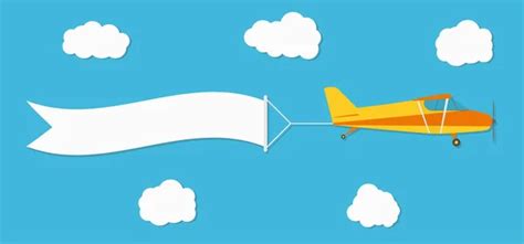 Banner plane Vector Art Stock Images | Depositphotos