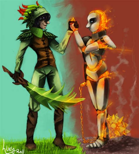 Terraria Fanart: Jungle Armor and Molten Armor