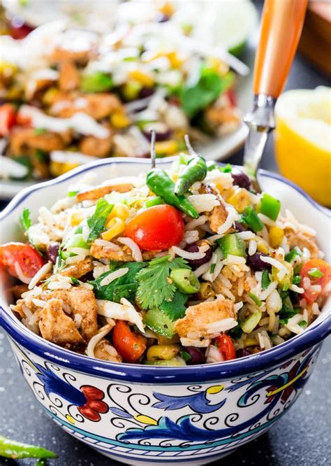 Mexican Chicken and Rice Salad - Jo Cooks