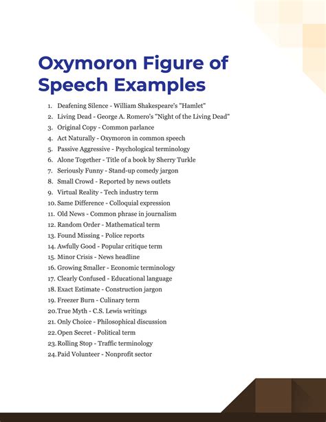 Oxymoron Figure of Speech - 99+ Examples, PDF, Tips