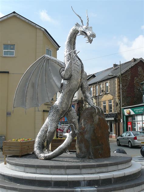 The New Dragon Statue in Ebbw Vale