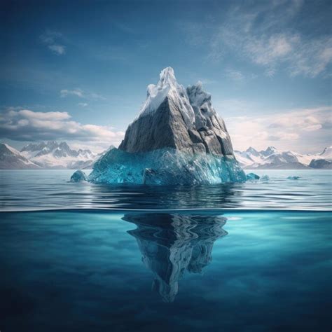 Premium AI Image | Climate change concept with a melting iceberg