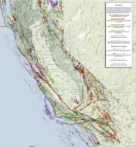 California Fault Lines Map: Updated Map of Earthquake Hazard in ...