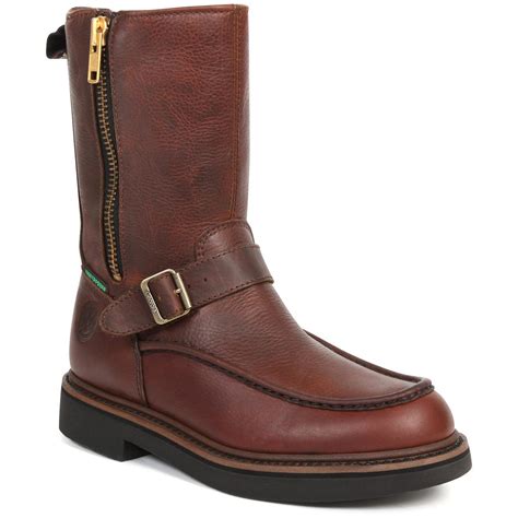 Men's Georgia® Side-Zip Wellington Waterproof Work Boots, Copper Kettle ...