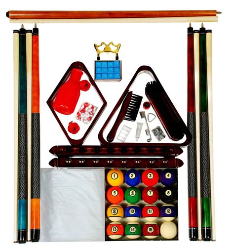 Man Cave Billiard Pool Table Accessory Kit w Antique Style Balls Mahogany Finish | Pool table ...