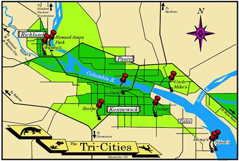 Tri-Cities Washington Map