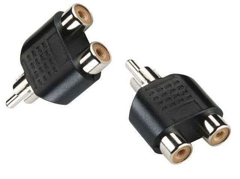 RCA Audio / Video Splitter Adapter - Y Splitter - RCA Male To 2 RCA Female