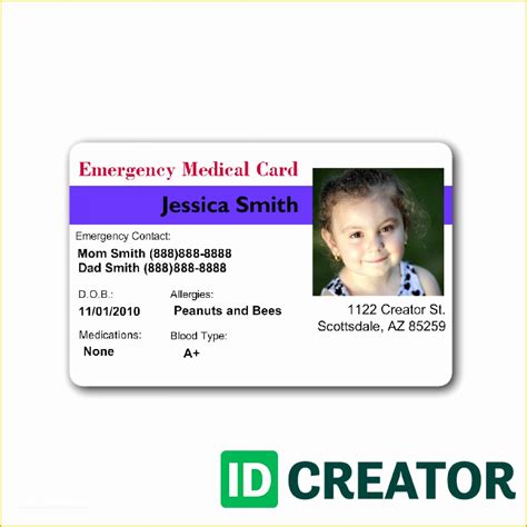 Free Child Id Card Template Luxury Id Cards For Kids Id Card Template ...