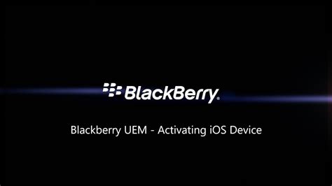 Blackberry UEM - Enrolling iOS Device Demo - YouTube