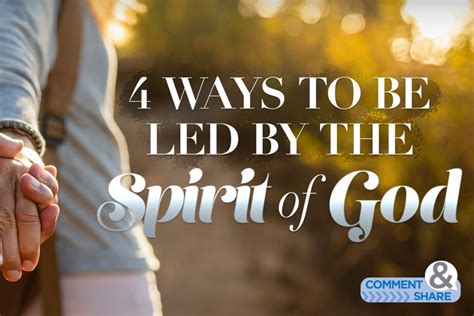 4 Ways to Be Led by the Spirit of God - KCM Blog