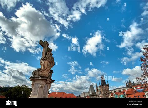 Charles bridge statues in Prague, Czech Republic Stock Photo - Alamy