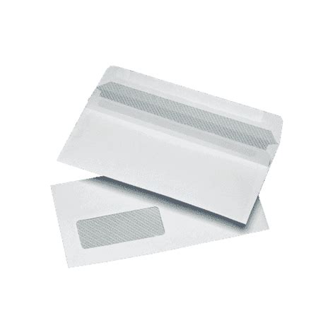 1000 White DL Windowed (35mm x 90mm) Self Seal Envelopes (110mm x 220mm)