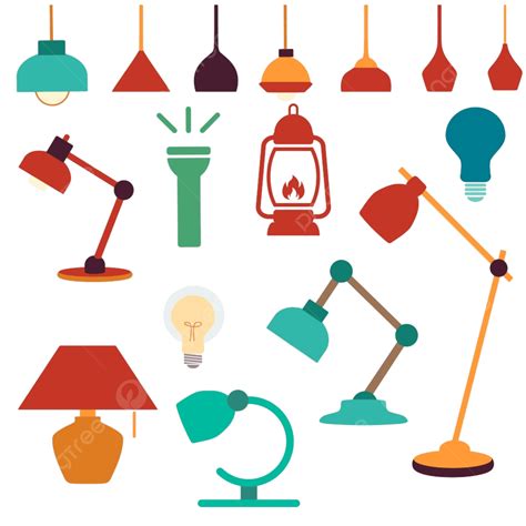 Table Lamp Clipart PNG Images, Office And Home Table Lamps Icons, Interior, Electricity ...