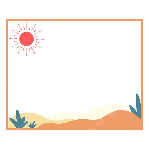 Desert Plants PNG Transparent, Cartoon Desert Sun Plant Border, Cartoon, Desert, Sun PNG Image ...