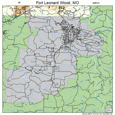 Fort Leonard Wood Missouri Street Map 2925264