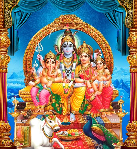 Lord shiva parvathi ganesha kartikeya sitting hd wallpaper ... - hindi ...