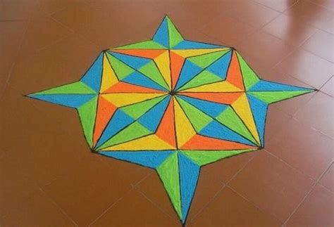 Top 7 Geometric Rangoli Designs And Patterns | Rangoli patterns ...