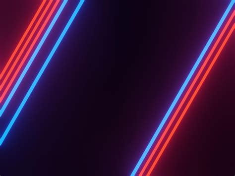 Premium Photo | Red and blue neon lights on black background