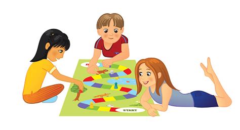 Kids Playing Board Game Stock Illustration - Download Image Now - iStock