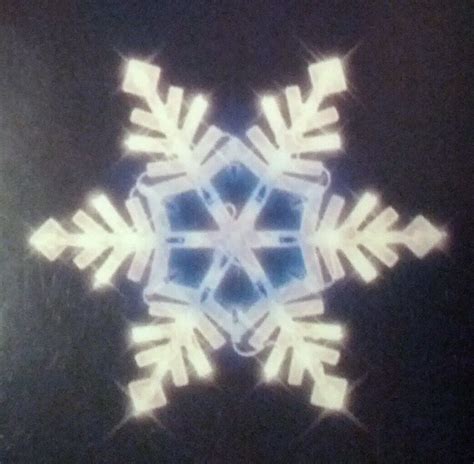 Lighted Christmas Window Decoration, Snowflake White / Blue Lights | eBay