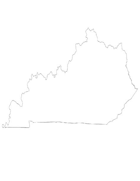 Kentucky State Outline Map Free Download