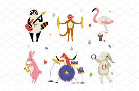 Animals playing musical instruments – MasterBundles