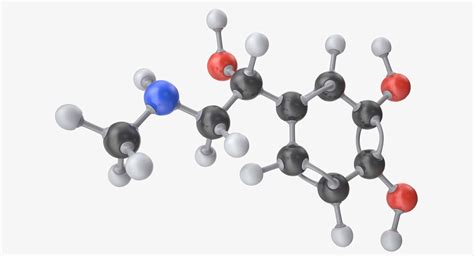 3D 3ds epinephrine molecule adrenalin