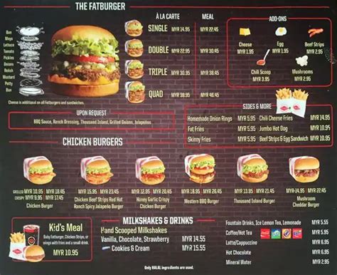 Fatburger Menu, Menu for Fatburger, Setia Alam, Selangor - Zomato Malaysia