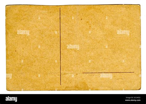 old empty postcard (back) isolated on the white background Stock Photo ...